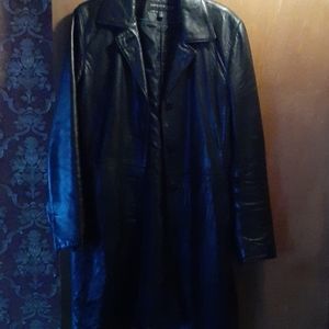 Leather Coat Kenneth Cole